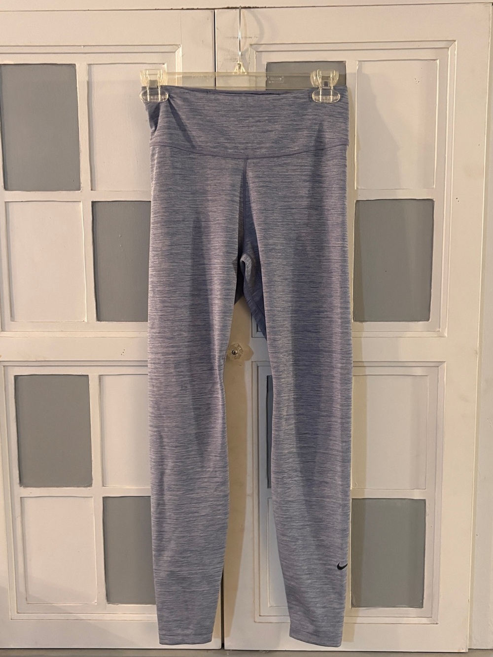 Nike Dri-Fit Heathered Blue & White Performance Leggings